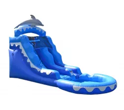 1320Dolphin20Slide20with20Pool 724124922 Blue Dolphin with Pool Kids Waterslide (WET)