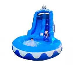 Blue Dolphin with Pool Kids Waterslide (WET)