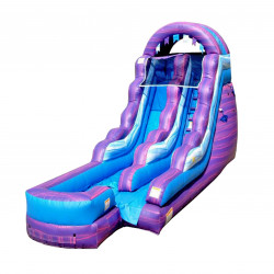 15' Purple and Blue Splash Slide  WET / DRY