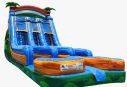 Tropical20Splash20Waterslide 1716474173 Tropical Double Lane Splash Slide Wet or Dry