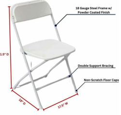 White20Folding20Chair20Specs 1745103749 White Folding Chair (Heavy Duty)
