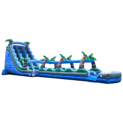 65 foot double lane inflatable water slide tropical marble2 177240 1 22' Bahama Blast Dual Ln W/ Slip N Slide