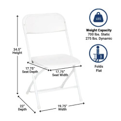 Image2026 1772651745 White Folding Chair (Heavy Duty)